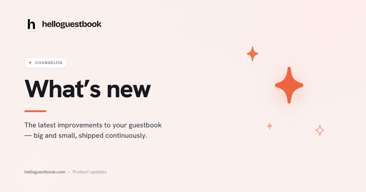 A new way to edit your guestbook